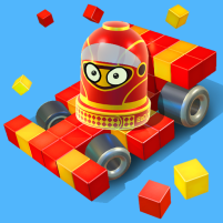 pixel car racing blocky crash