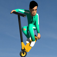 scooter racing roller skate