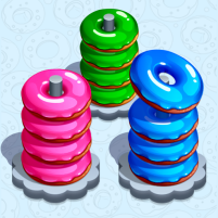 donut hoop stack 3d color sort