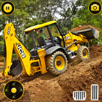 jcb excavator construction 3d