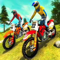 uphill offroad motorbike rider