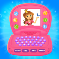 girls princess pink computer