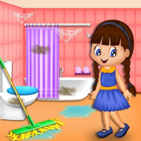 girl family house cleaning scaled