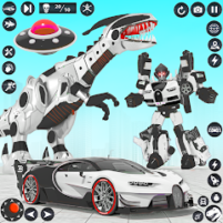 dino robot car transform games scaled