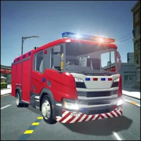 emergency police fire truck 3d scaled