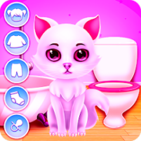 cute kitty caring and dressup scaled