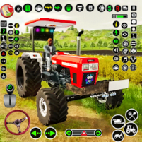 real farmer tractor driving 3d scaled