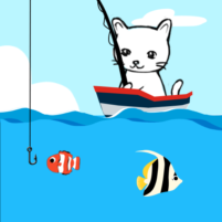 cat fishing
