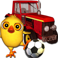 el pollito y el tractor 3d