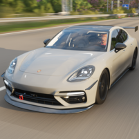 driving porsche panamera turbo