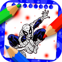 spider super hero coloring man