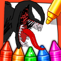 venom coloring game cartoon