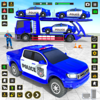 police car transporter game 3d