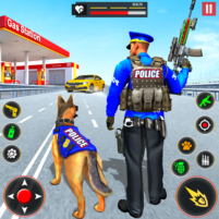 police dog crime highway chase